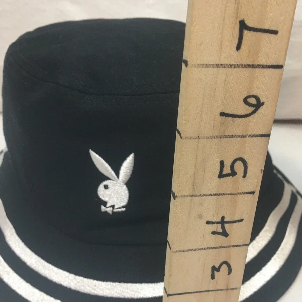 Playboy Bunny Bucket Hat Black White Logo  Unisex